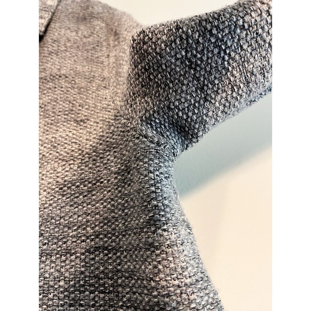 J. Jill Wearever Collection Gray Cotton Blend Sweater Cardigan Blazer Medium - Picture 11 of 16